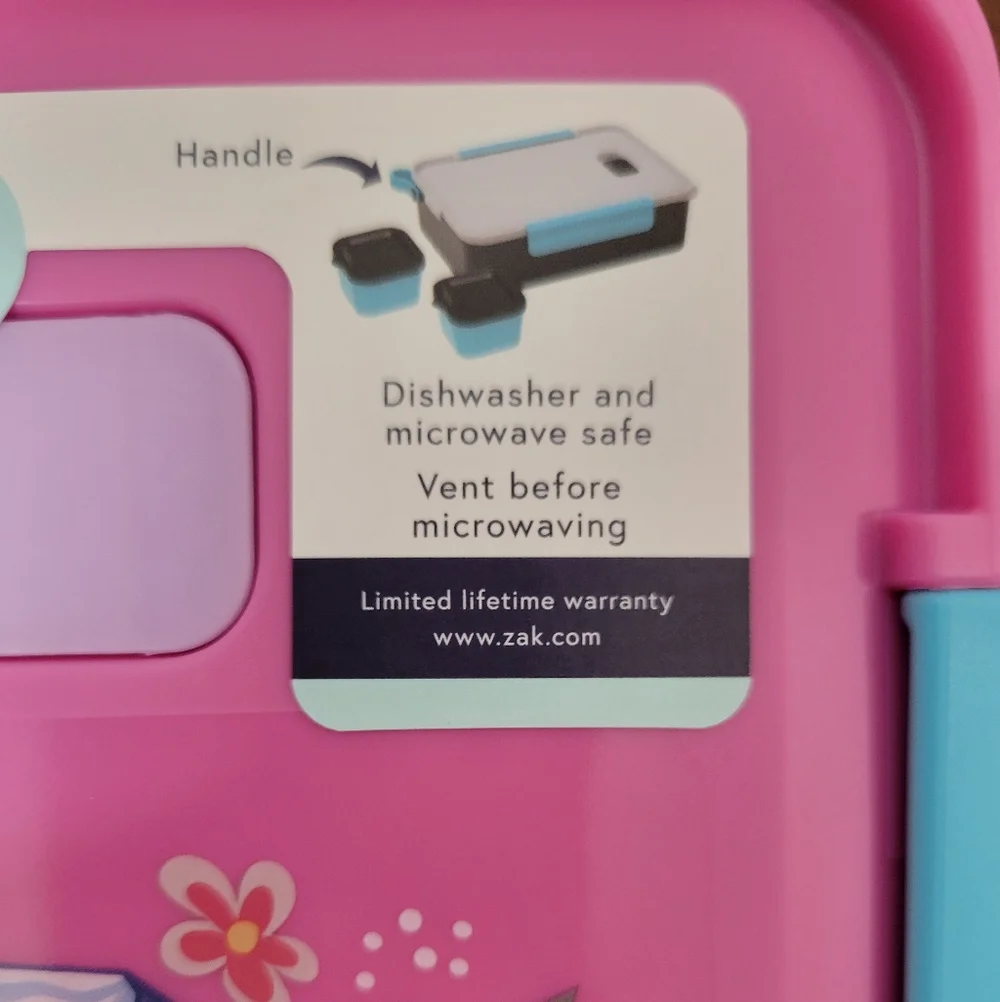Disney Zak! Lavender Storage Vented Kids Food Box Set Of 2 Nwt